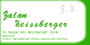 zalan weissberger business card